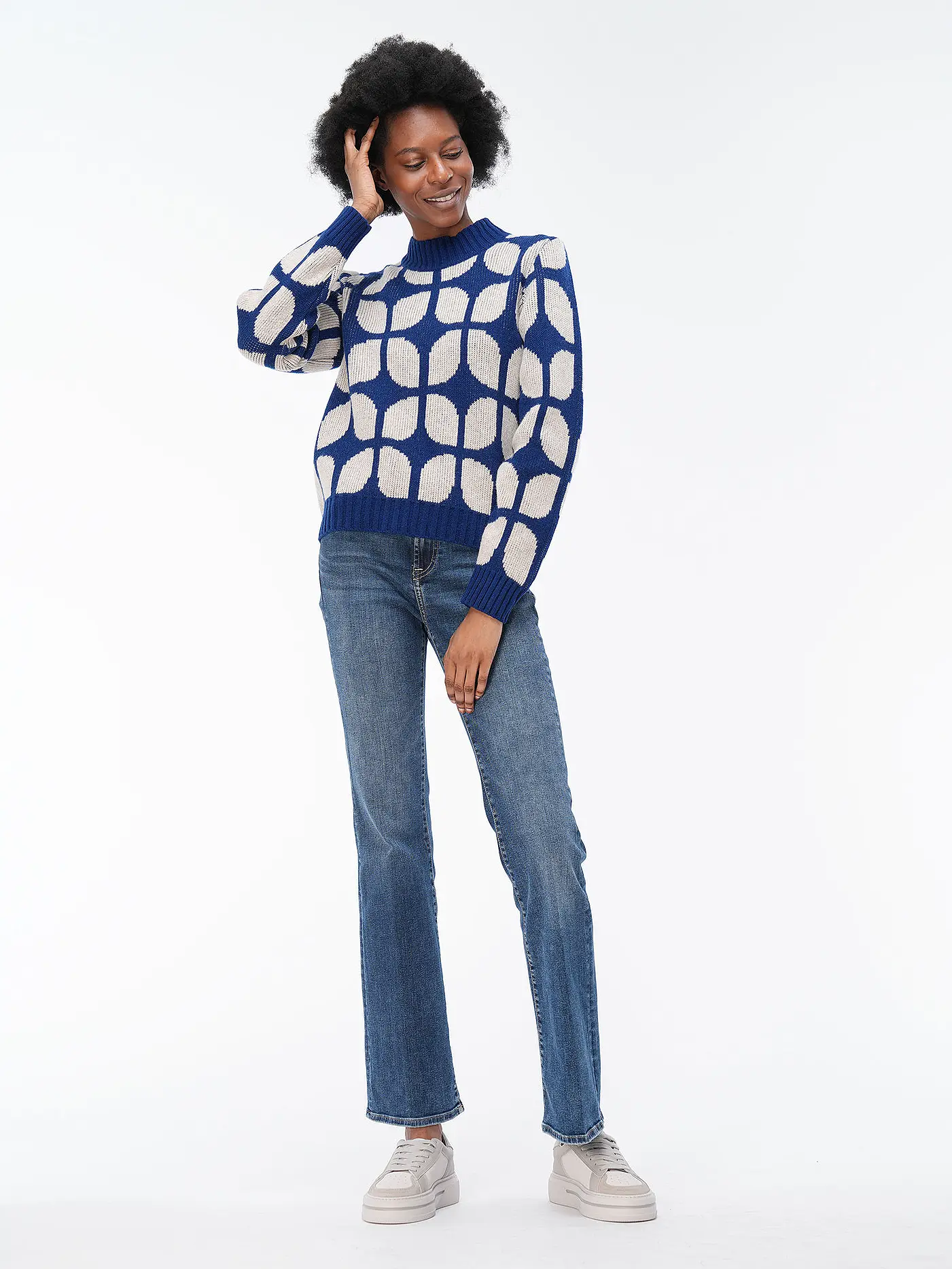 THINKING MU | Pullover WALLPAPER | blau